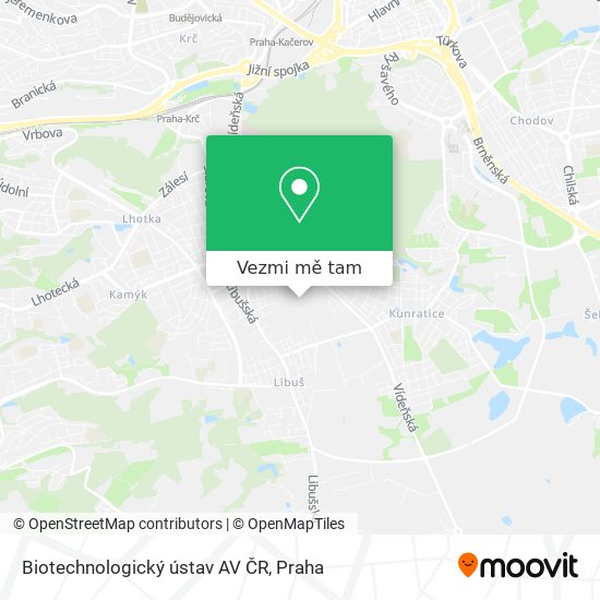 Biotechnologický ústav AV ČR mapa