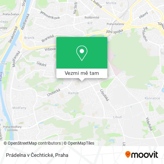 Prádelna v Čechtické mapa