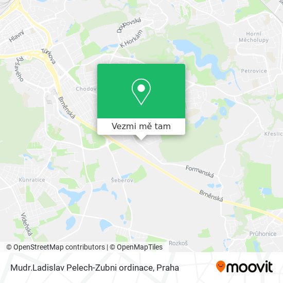 Mudr.Ladislav Pelech-Zubni ordinace mapa