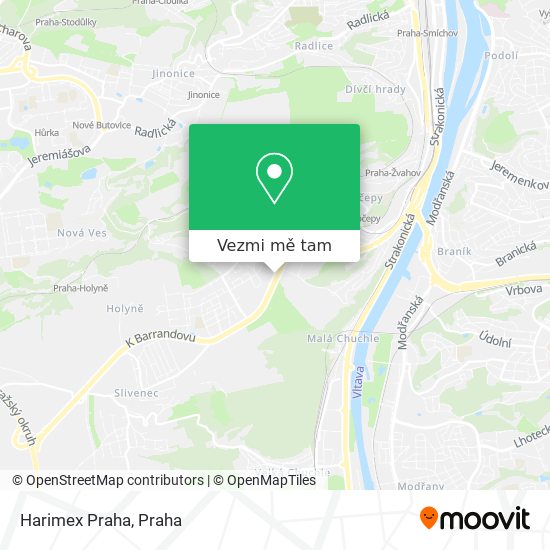 Harimex Praha mapa