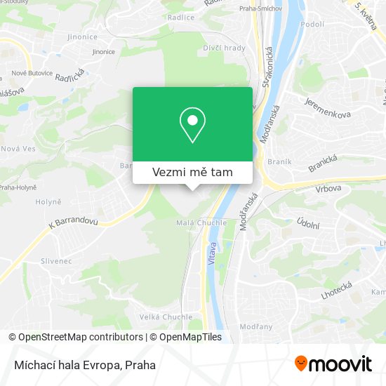 Míchací hala Evropa mapa