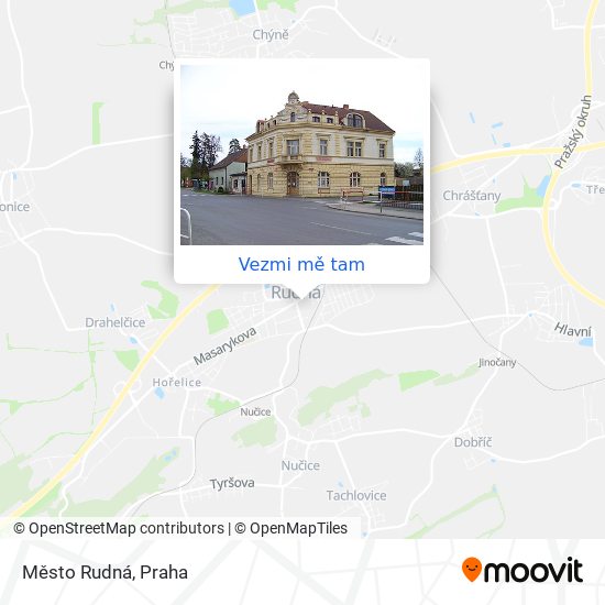 Město Rudná mapa