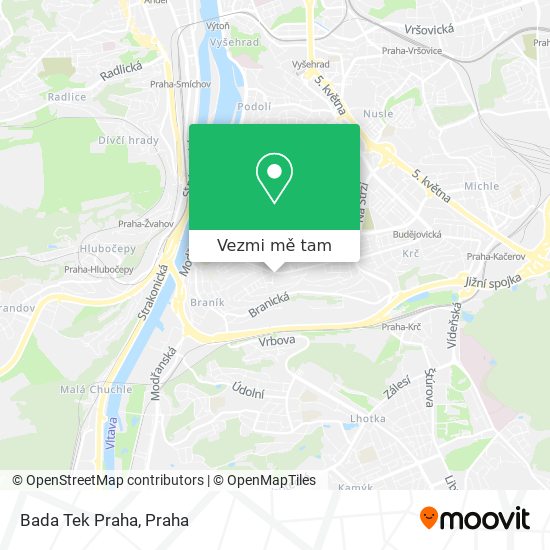 Bada Tek Praha mapa