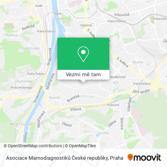 Asociace Mamodiagnostiků České republiky mapa