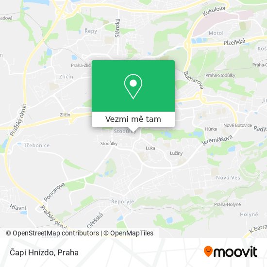 Čapí Hnízdo mapa