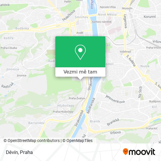 Děvín mapa