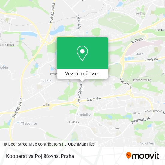 Kooperativa Pojišťovna mapa