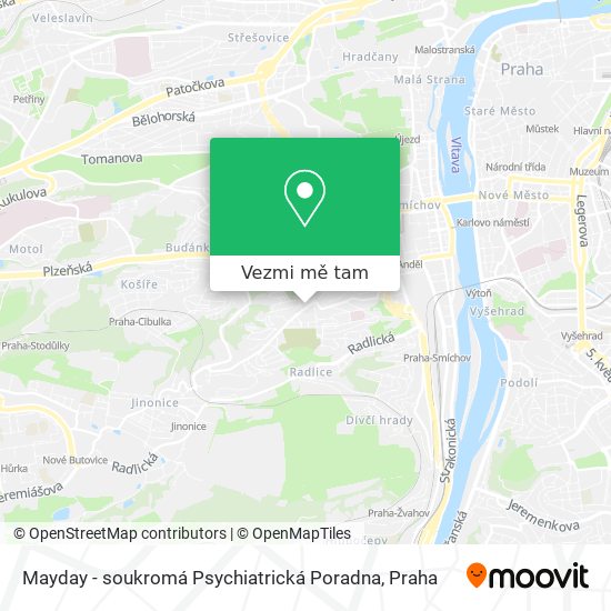 Mayday - soukromá Psychiatrická Poradna mapa