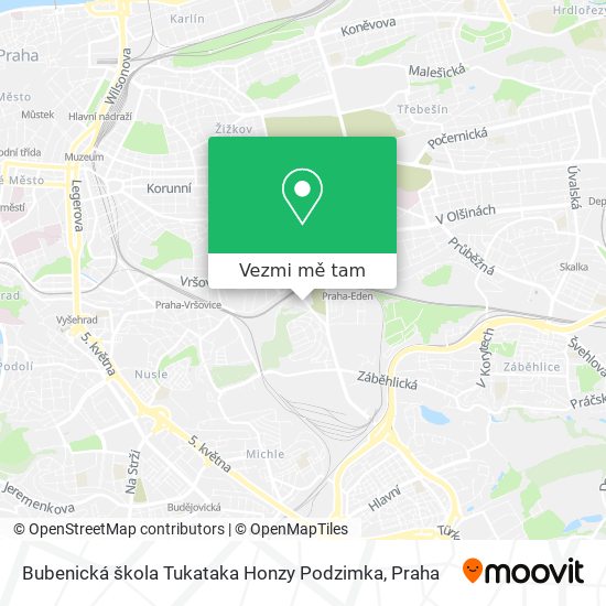 Bubenická škola Tukataka Honzy Podzimka mapa