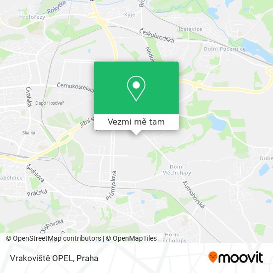 Vrakoviště OPEL mapa