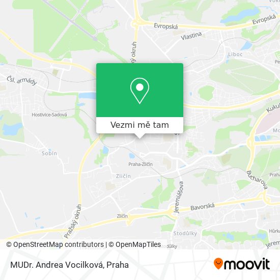 MUDr. Andrea Vocilková mapa