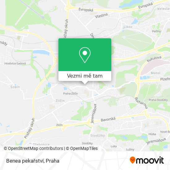 Benea pekařství mapa