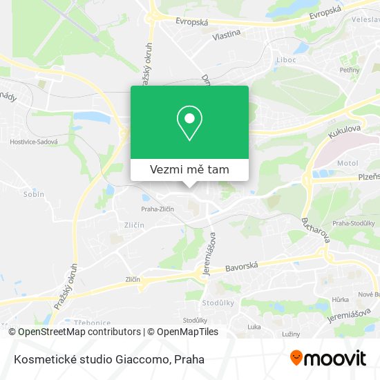 Kosmetické studio Giaccomo mapa