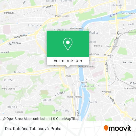 Dis. Kateřina Tobiášová mapa