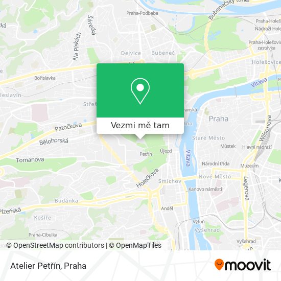 Atelier Petřín mapa