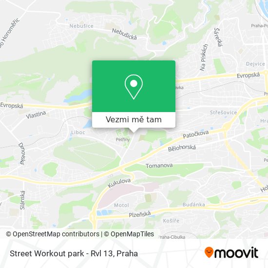 Street Workout park - Rvl 13 mapa