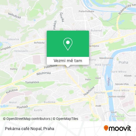 Pekárna café Nopal mapa