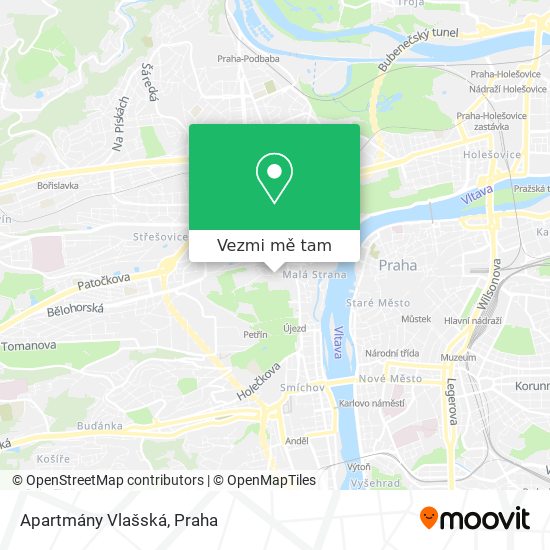 Apartmány Vlašská mapa