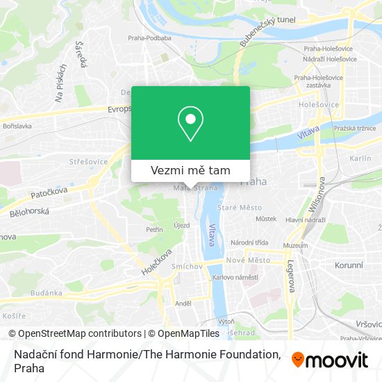 Nadační fond Harmonie / The Harmonie Foundation mapa
