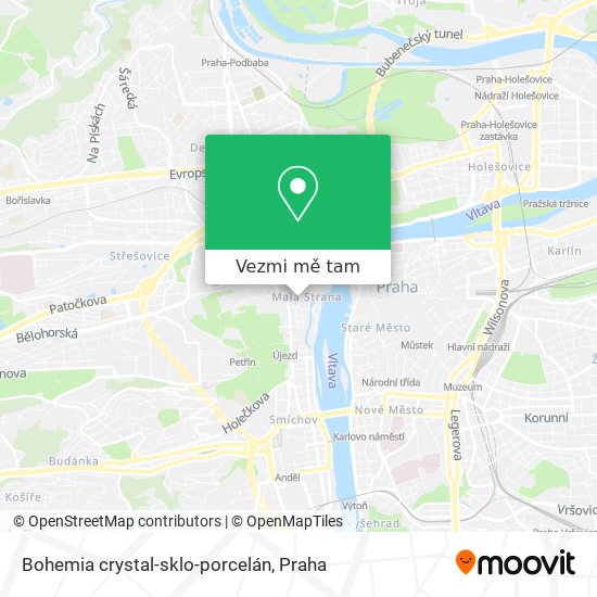 Bohemia crystal-sklo-porcelán mapa
