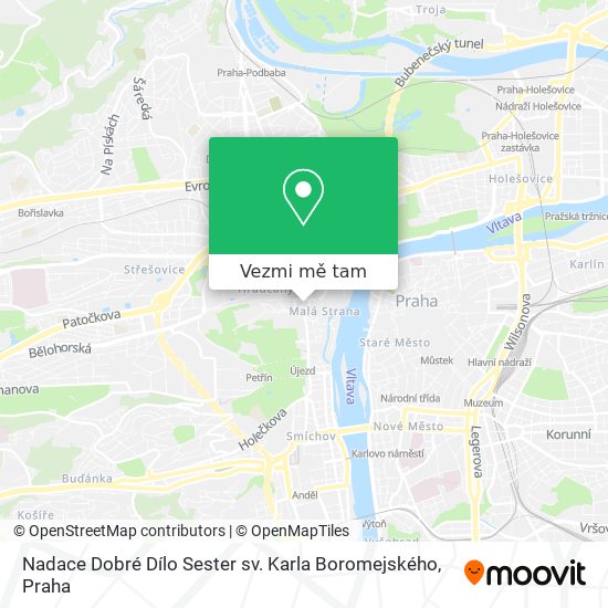 Nadace Dobré Dílo Sester sv. Karla Boromejského mapa