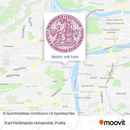 Karl-Ferdinands-Universität mapa