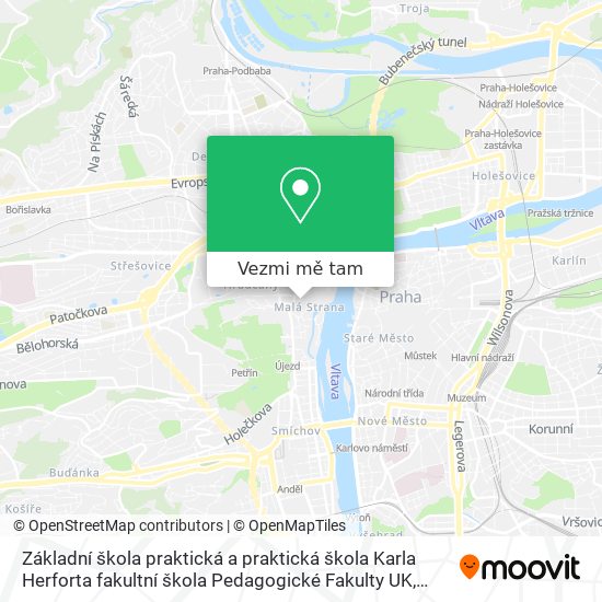 Základní škola praktická a praktická škola Karla Herforta fakultní škola Pedagogické Fakulty UK mapa