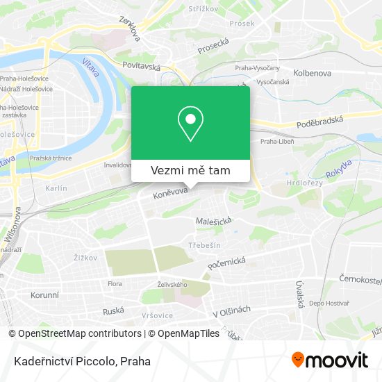 Kadeřnictví Piccolo mapa