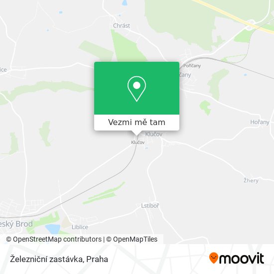 Železniční zastávka mapa