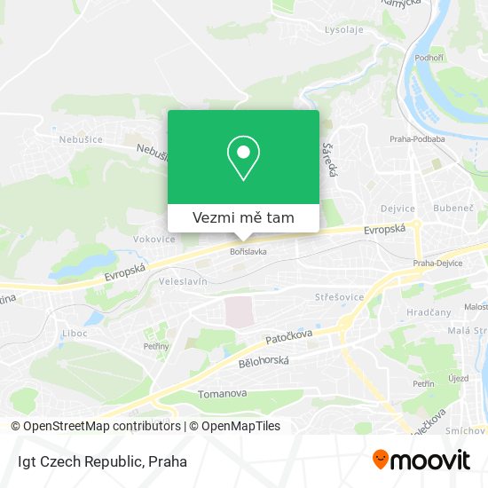 Igt Czech Republic mapa