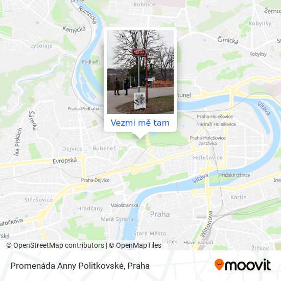 Promenáda Anny Politkovské mapa