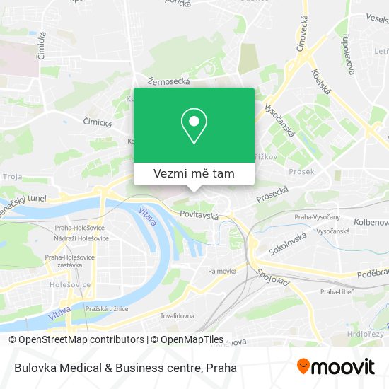 Bulovka Medical & Business centre mapa