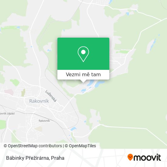 Bábinky Přežírárna mapa