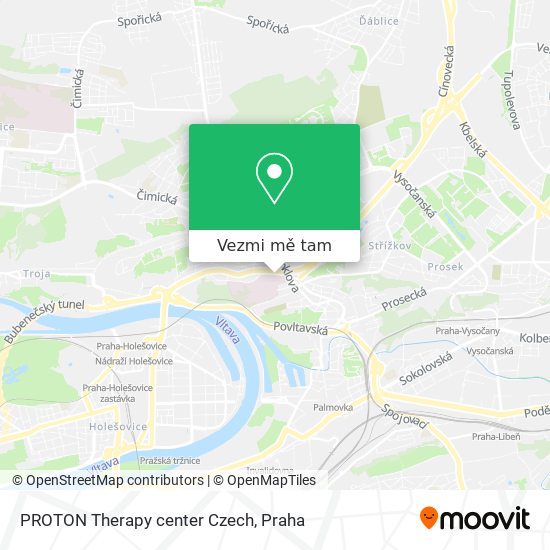 PROTON Therapy center Czech mapa