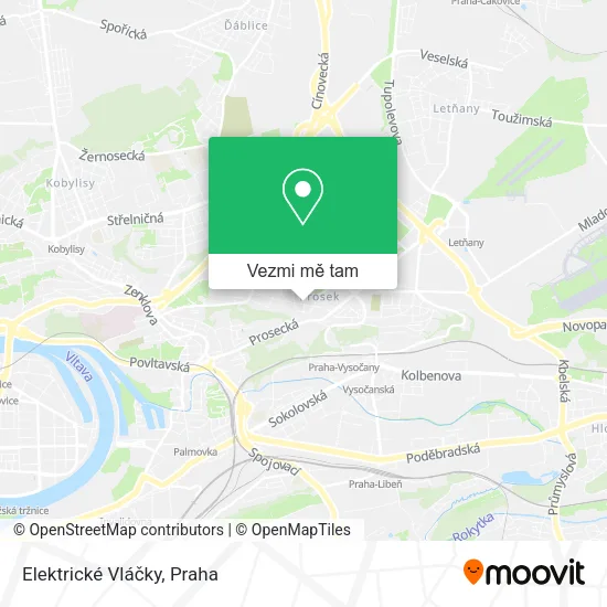 Elektrické Vláčky mapa