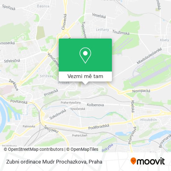 Zubni ordinace Mudr Prochazkova mapa