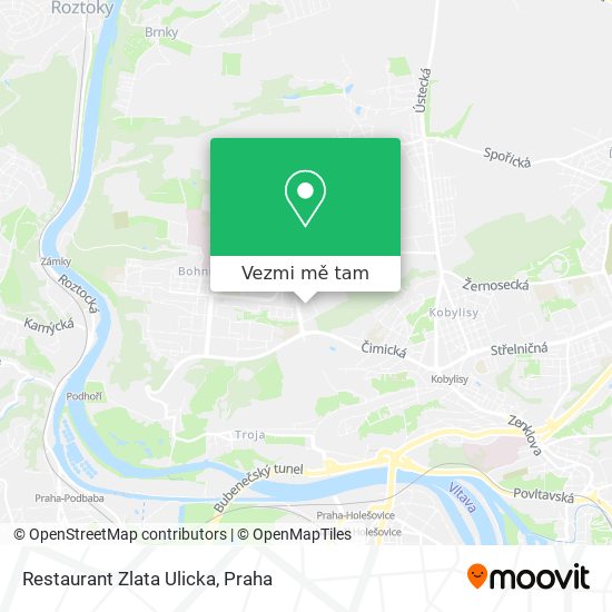 Restaurant Zlata Ulicka mapa