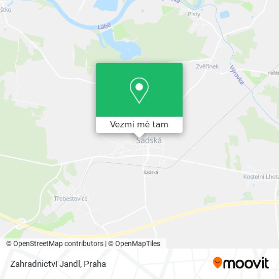 Zahradnictví Jandl mapa