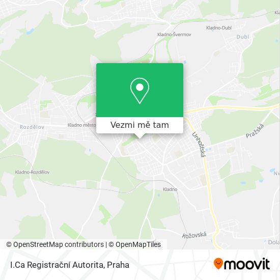 I.Ca Registrační Autorita mapa