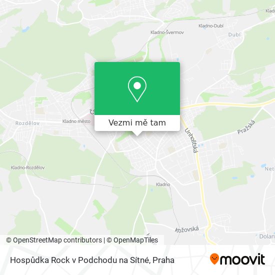 Hospůdka Rock v Podchodu na Sítné mapa