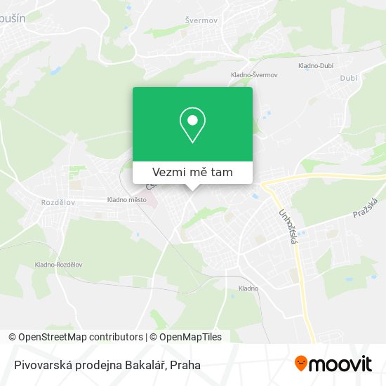 Pivovarská prodejna Bakalář mapa