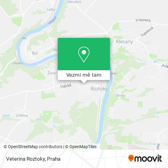 Veterina Roztoky mapa