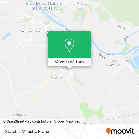 Statek u Milušky mapa