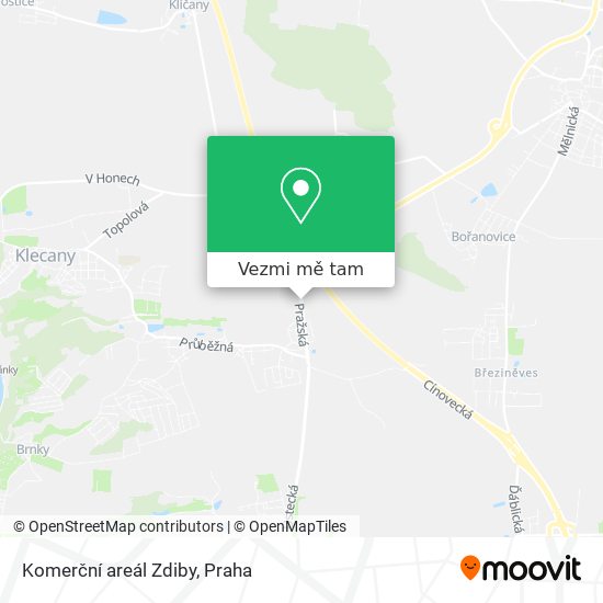 Komerční areál Zdiby mapa