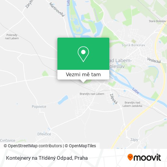 Kontejnery na Tříděný Odpad mapa