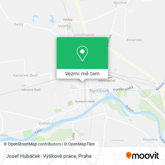 Josef Hubáček- Výškové práce mapa