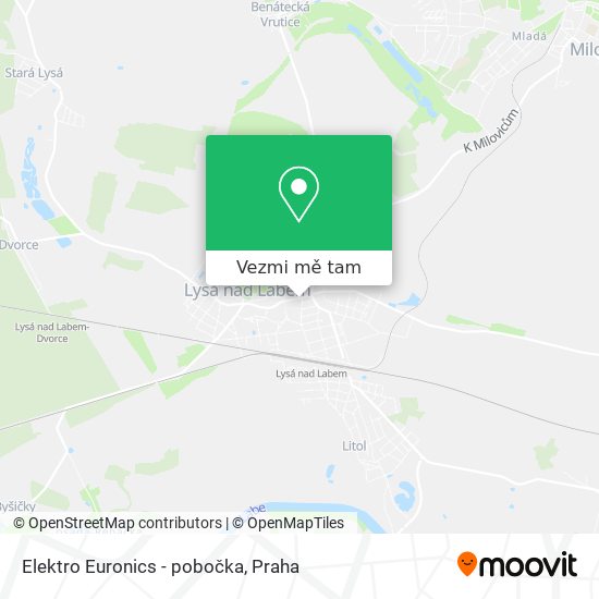 Elektro Euronics - pobočka mapa