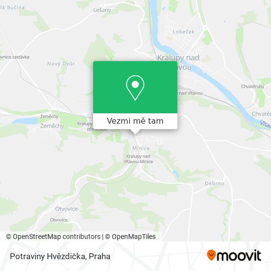 Potraviny Hvězdička mapa