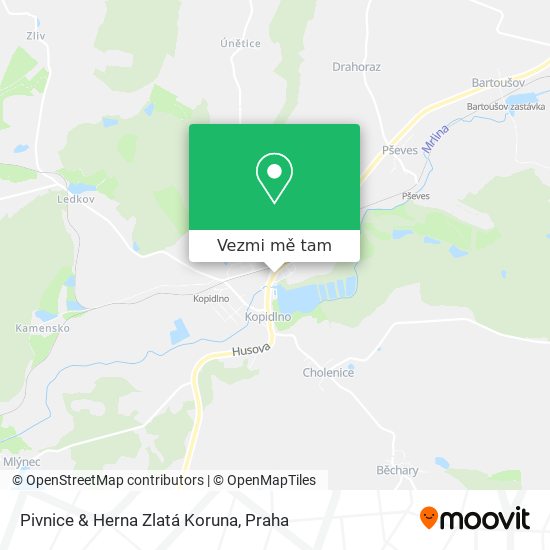 Pivnice & Herna Zlatá Koruna mapa