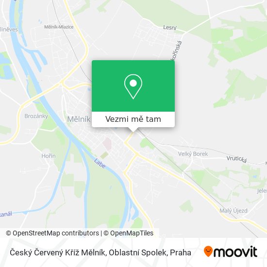 Český Červený Kříž Mělník, Oblastní Spolek mapa